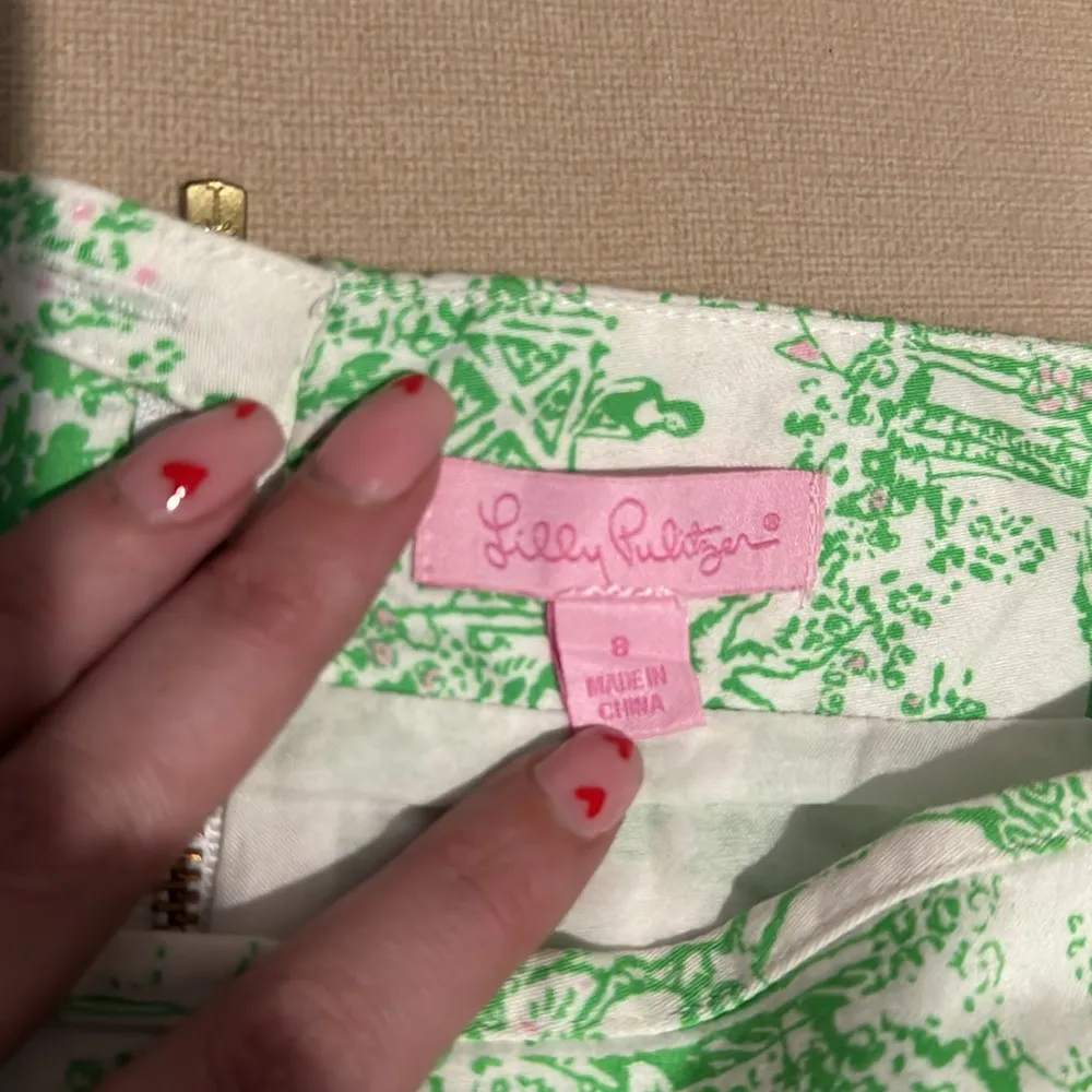 Lilly Pulitzer Lily Pulitzer Green and White Mini Skirt - Image 3