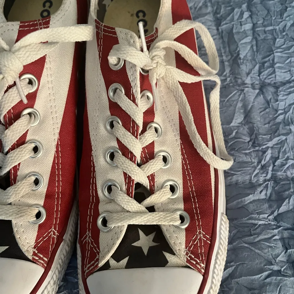 Converse All Star Chuck Taylor Red and White Star Sneakers Women’s 8 Men’s 6 - Image 2