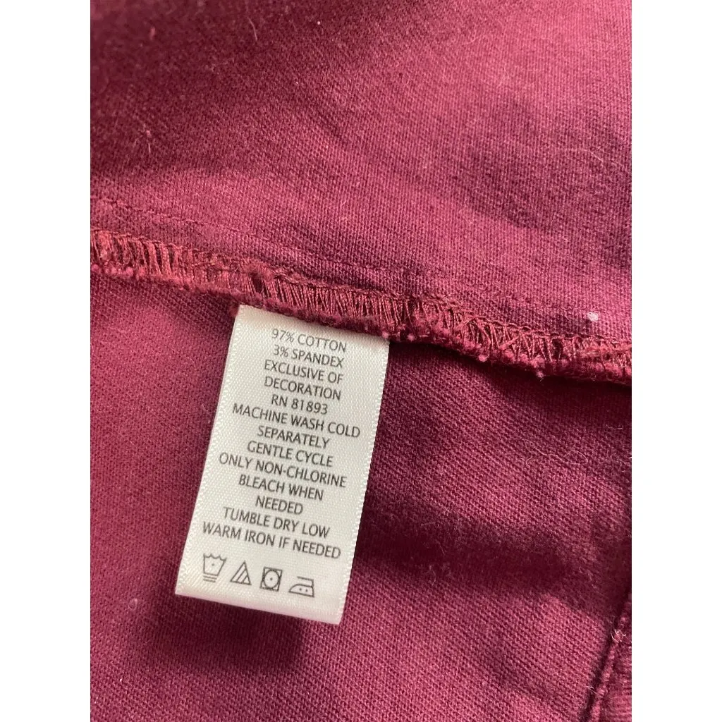 Denim Co. Womens Red Embroidered Gold Buttons Denim Jacket Size S SKU 9458 - Image 11