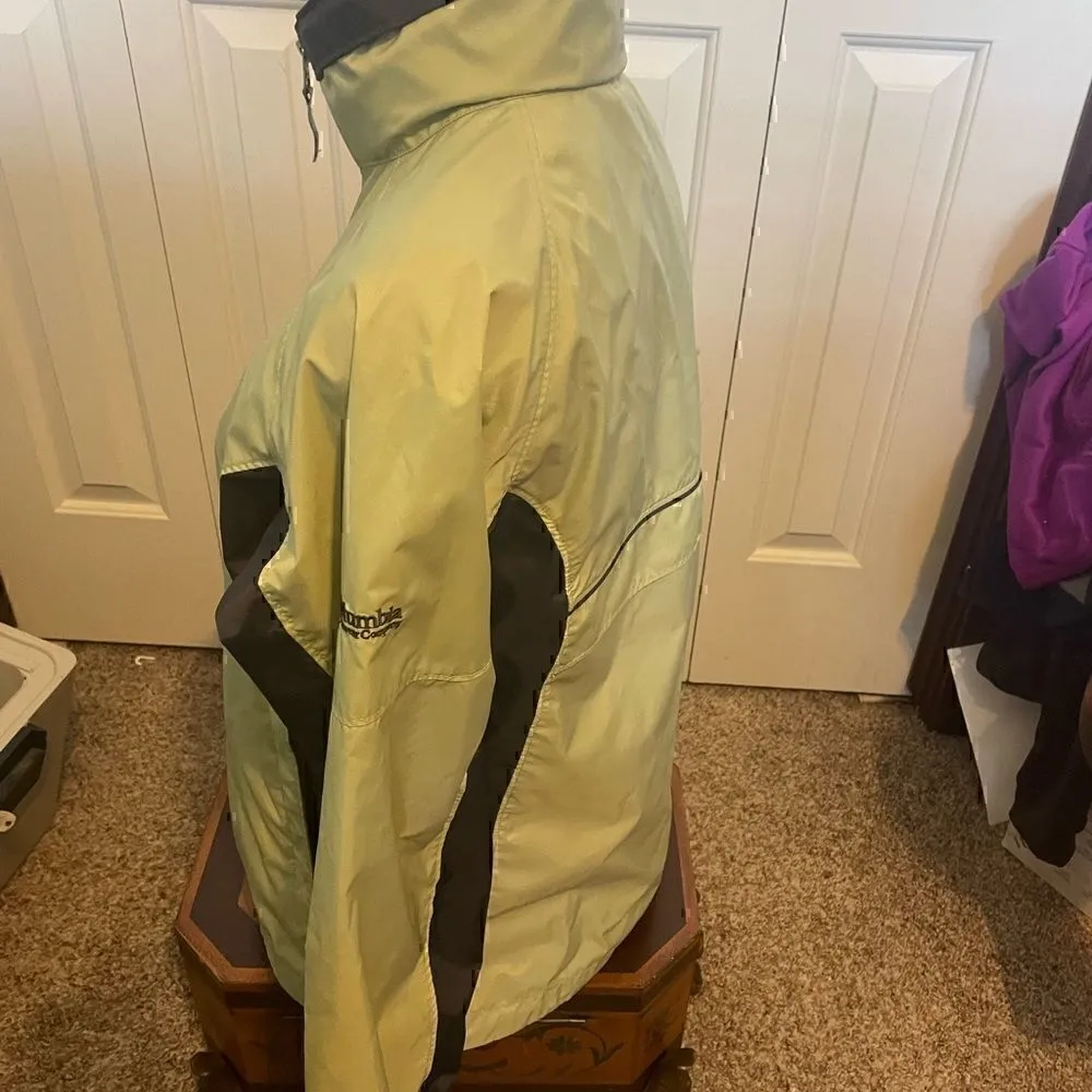 Columbia Womens Medium Light Green Full zip Rain Jacket - Image 2