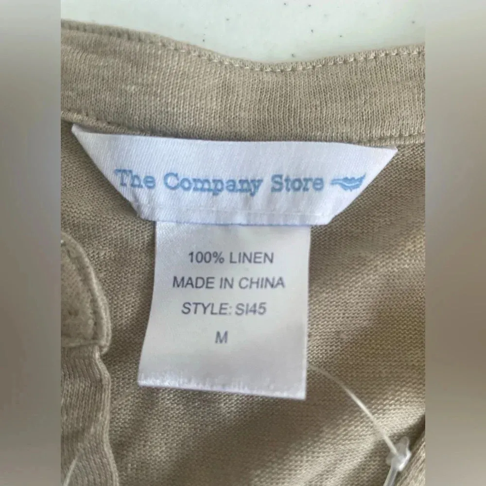 The Company Store women's 100% Linen Pocket Dress Size Medium NWT Lagenlook 0079 - Image 9