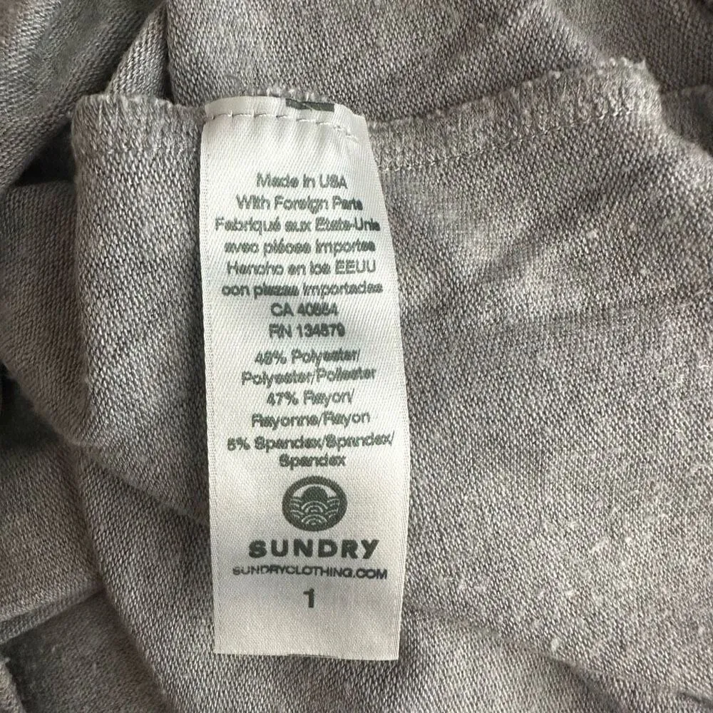 Anthropologie Sundry Shibori Cozy Hoodie Heather Gray Tie Dye Size 1/Small - Image 5