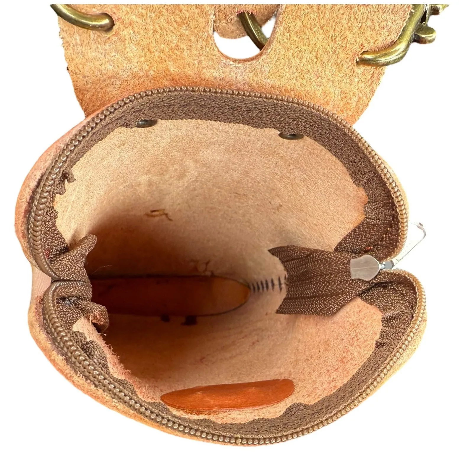 Handmade Leather Crossbody Bag Panda Bear Phone Case Purse‎ Wallet Cute! Brown - Image 6