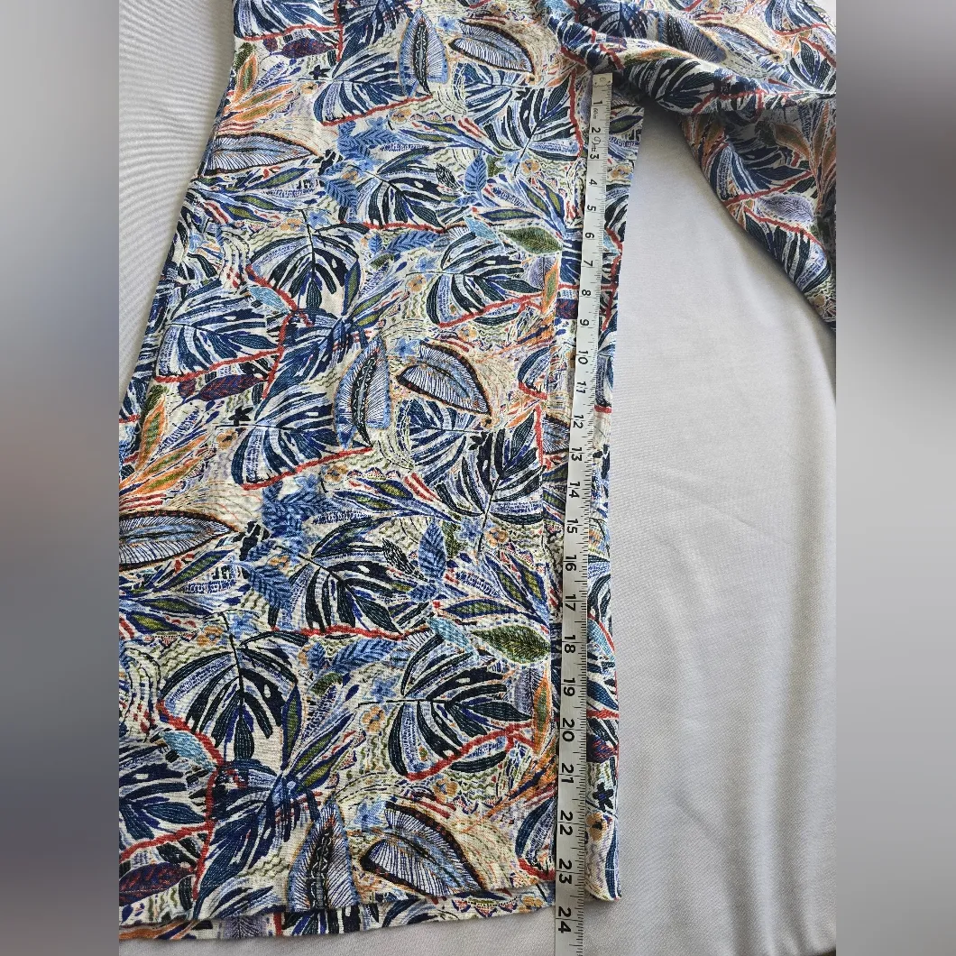 C&C‎ California 100% Linen Floral Print Women's Wide Leg Pants Size L - Image 6