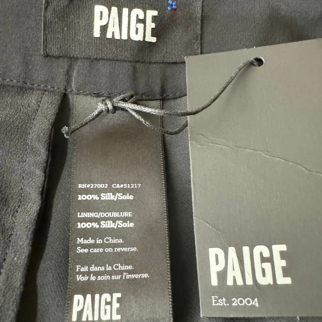 Paige 100% Silk Black Resort Wear Casual Shorts Size‎ 4 NWT $228 - Image 5