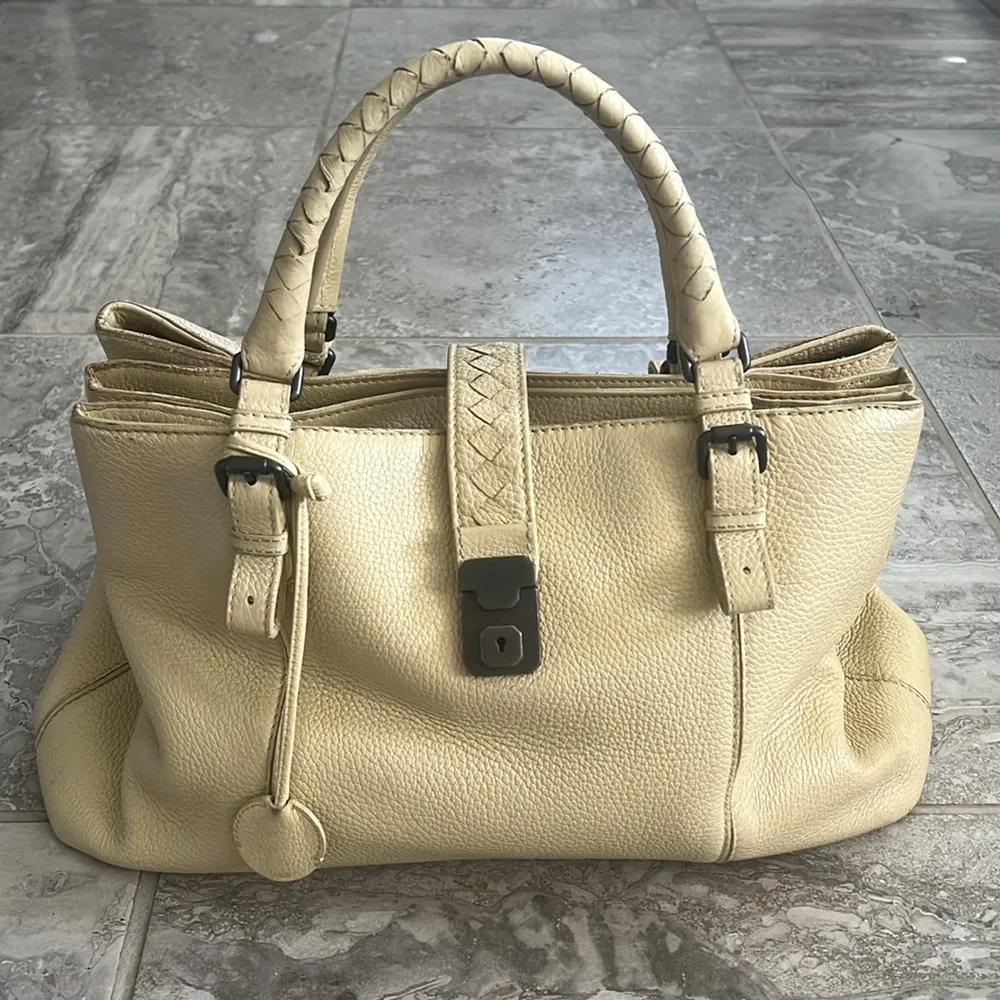 Bottega Veneta Roma Triple-Compartment Pebbled Leather Tote Bag, Retail $3,450 - Image 2