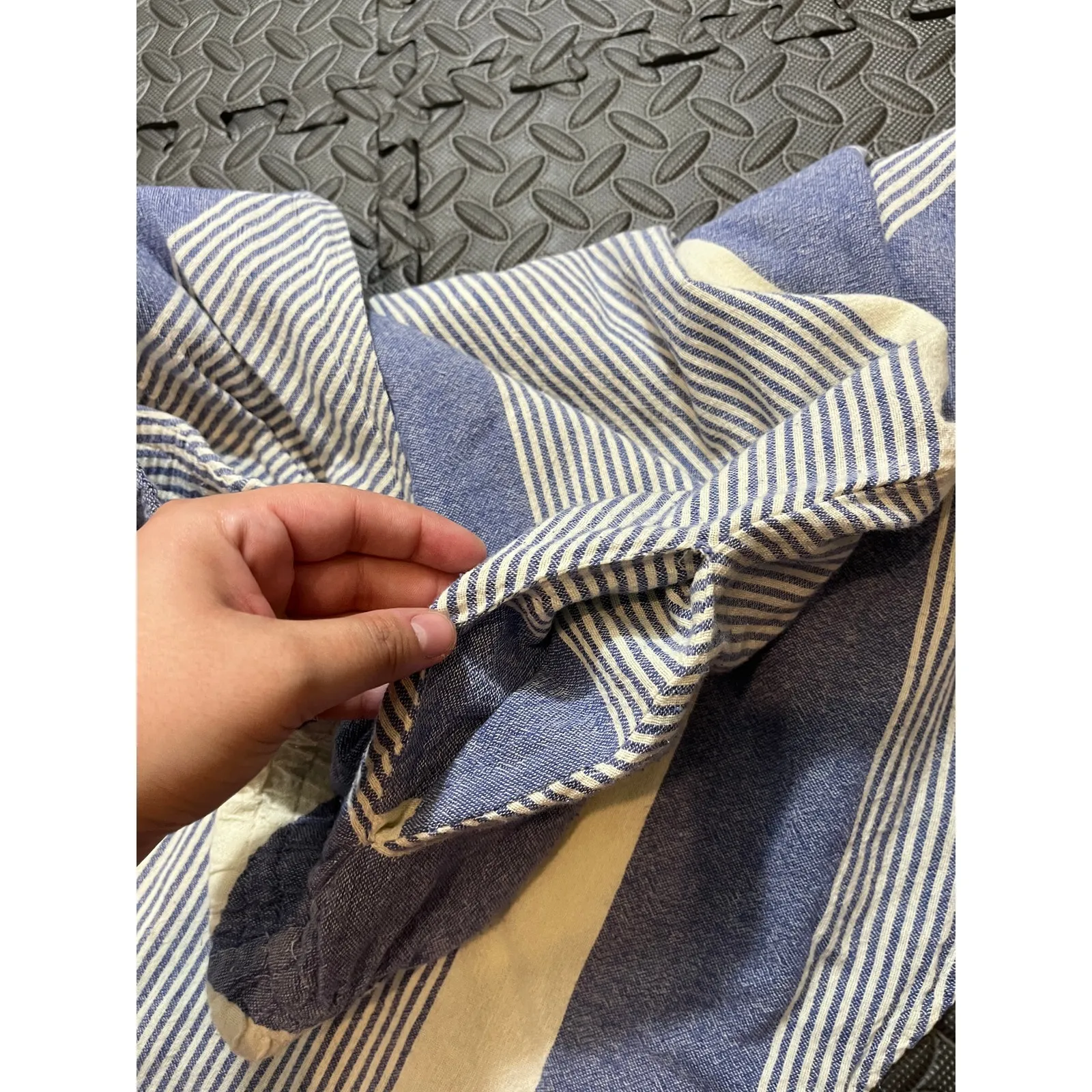 Apiece‎ Apart Turkanna Blue White Stripe Asymmetrical Skirt size 0 - Image 5