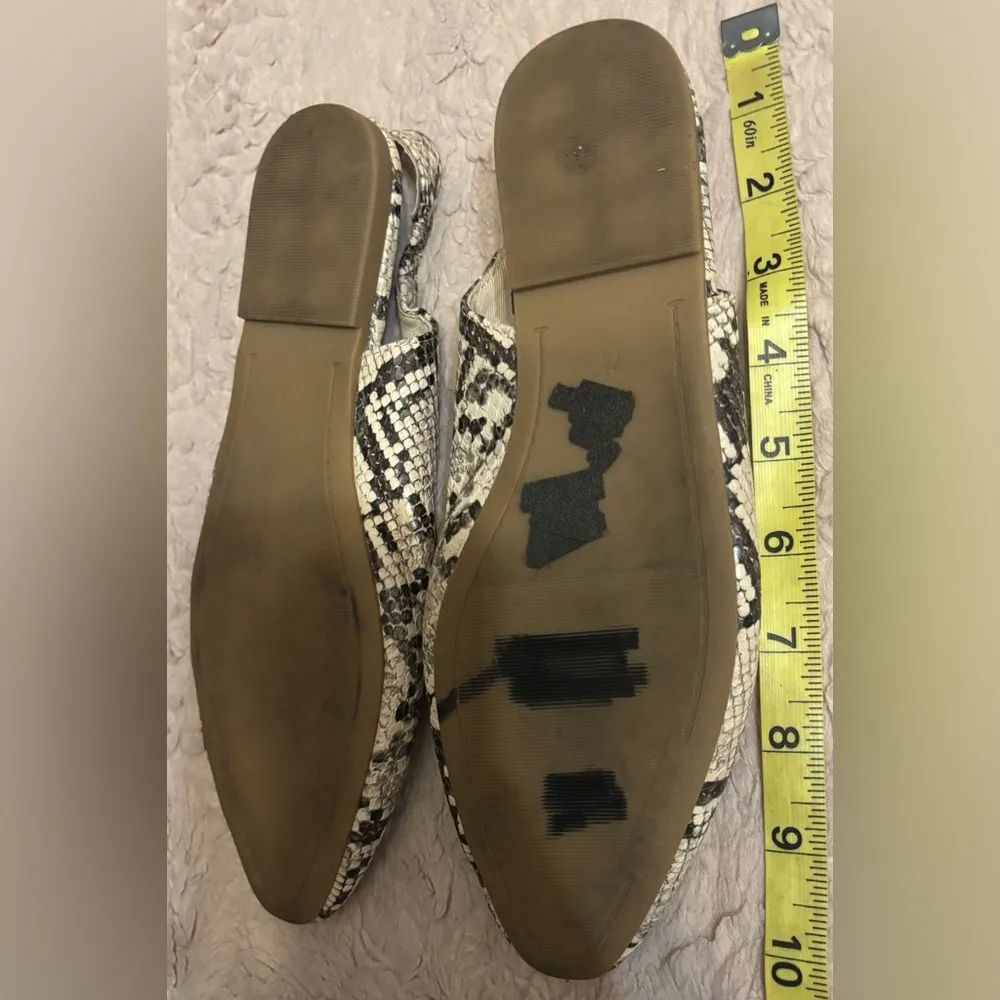 Women's Snakeskin Slingback Flats - Image 10