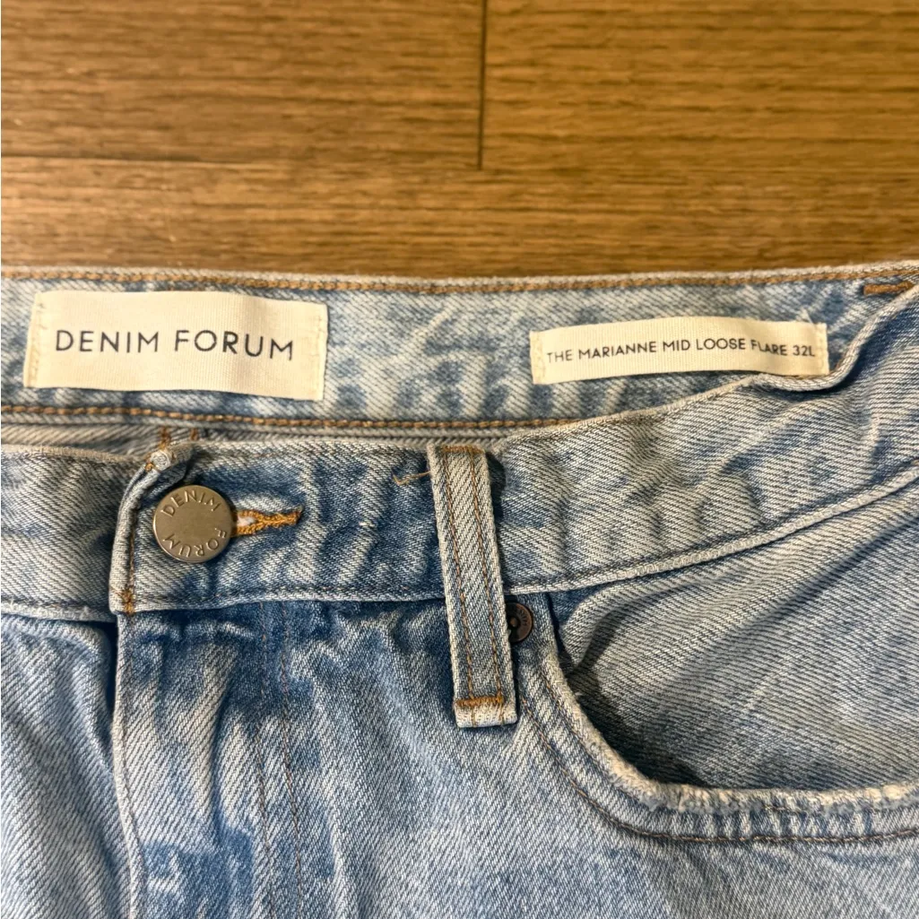 Denim Forum Light Blue The Marine Mid Loose Flare - Image 3