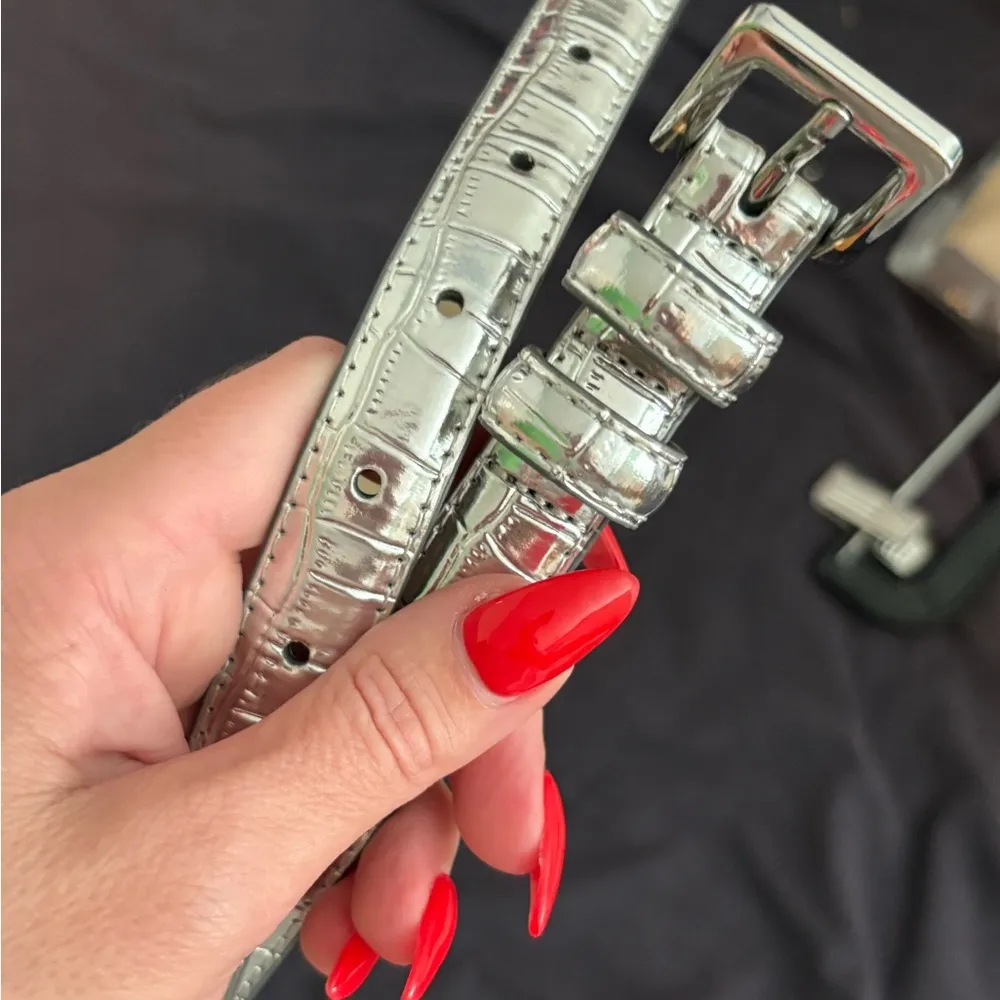 LOFT Iridescent Silver Belt - Image 3