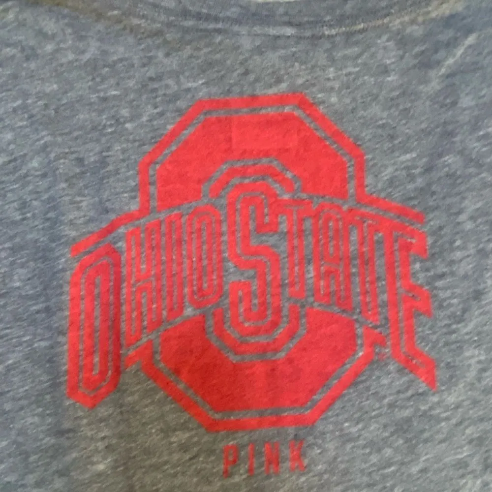 Victoria’s Secret PINK Ohio State 'Beat Michigan' T-Shirt- Gray- Medium - Image 8