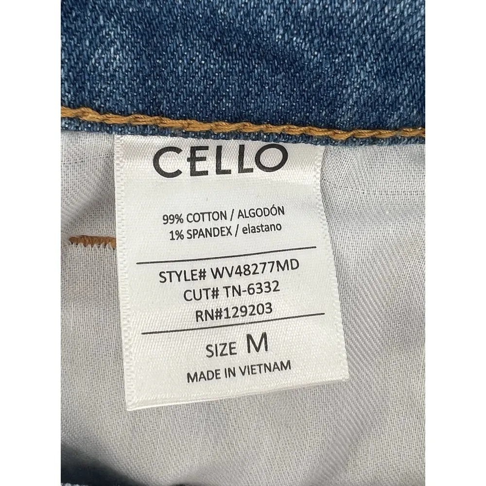 Cello High Rise Cut Off Demin Shorts Women's Sz Medium Distressed Boyfriend - Image 8