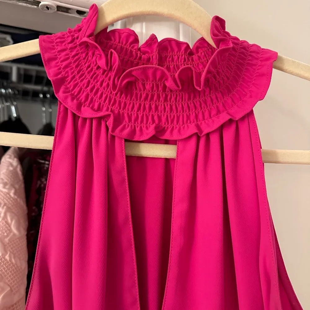 Amanda Uprichard Talita Top Hot Pink - Image 2