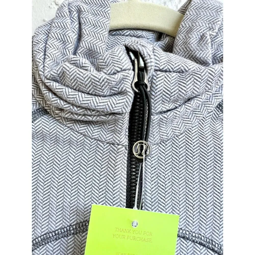 Lululemon Long Sleeve Striped Zip Up Define Jacket Heather Gray Women's Size S - Image 4
