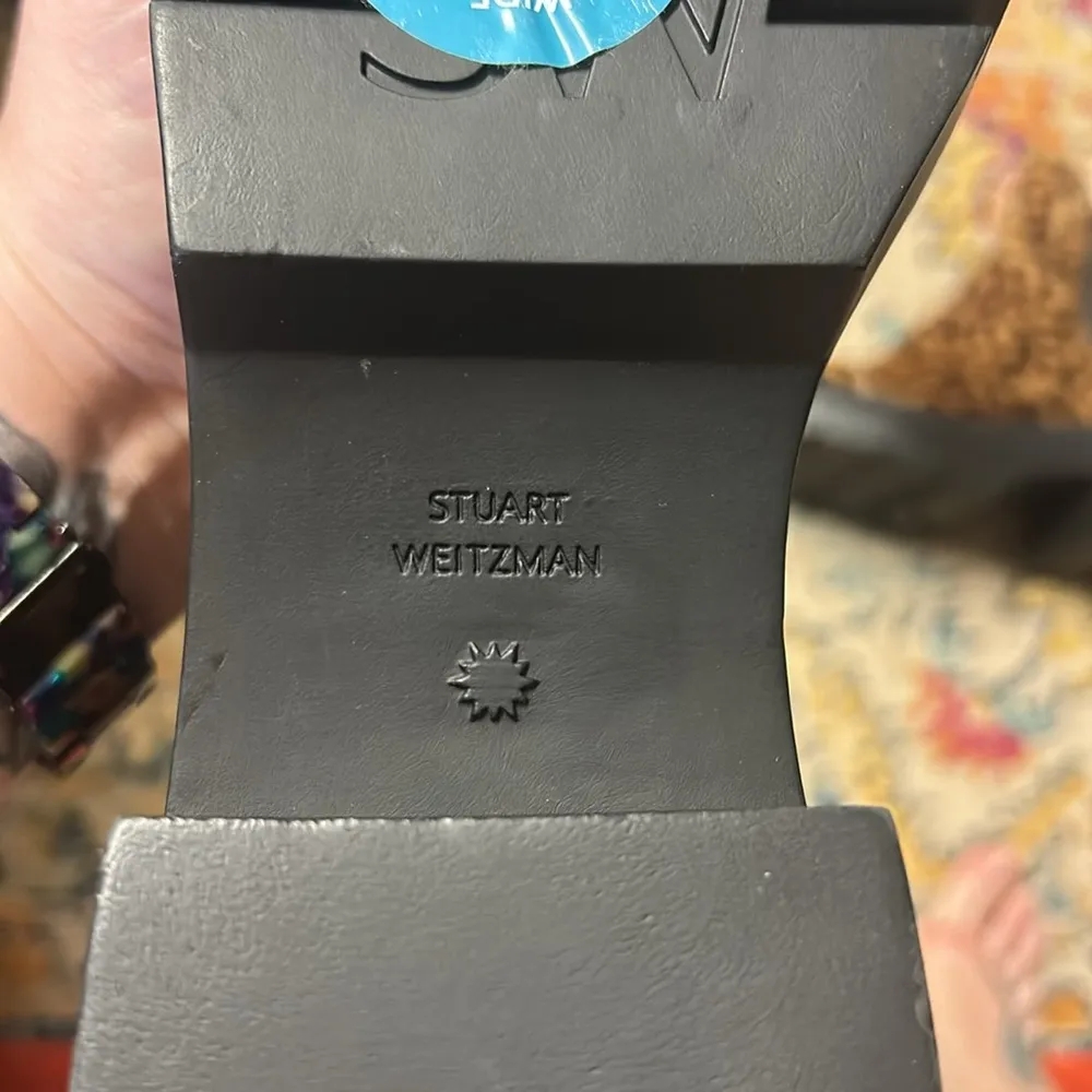 Stuart Weitzman Norah Leopard Print Fur Chelsea Booties SZ 6.5 Wide - Image 3