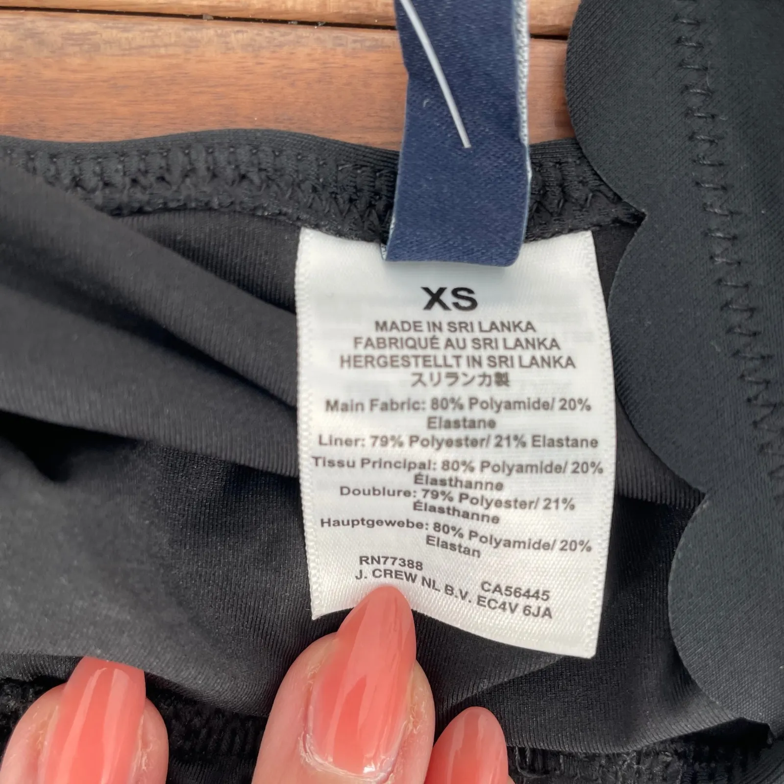 J. Crew Black Scalloped Trim One Piece Swimsuit Bathing Suit XS - Image 4