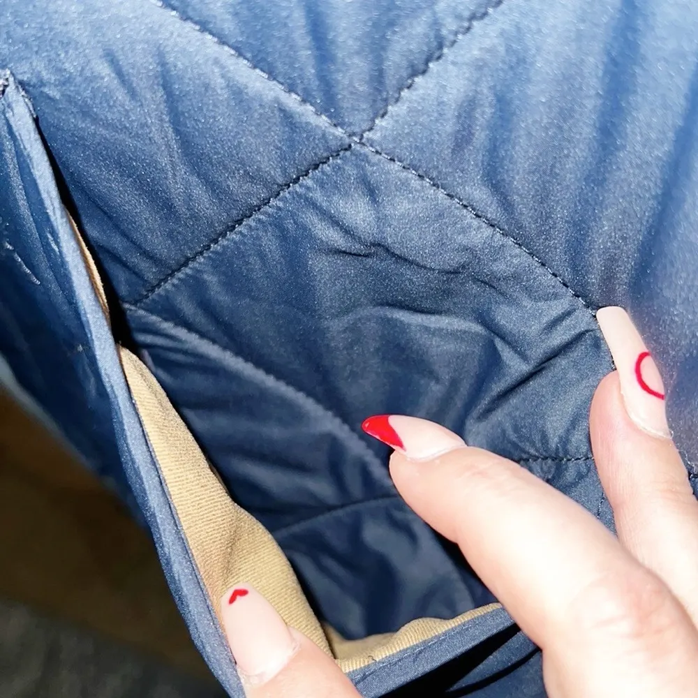 J. Crew Mercantile 100% Polyester Navy Blue Quilted Women’s Vest - Image 6