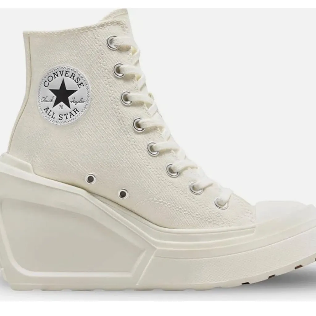 NEW Converse Chuck 70 De Luxe Wedge Platform Heel Boots White  A06479C 7 - Image 5