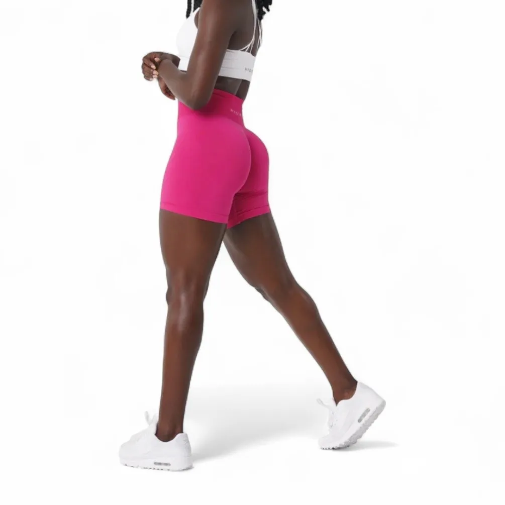 NVGTN Magenta Solid Seamless Shorts activewear workout biker short  gym pink - Image 4