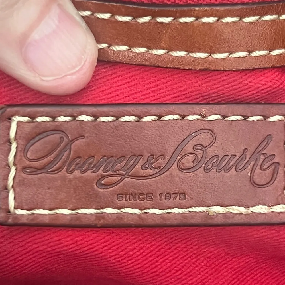 Dooney & Bourke Black and Brown Leather Shoulder Bag - Image 6