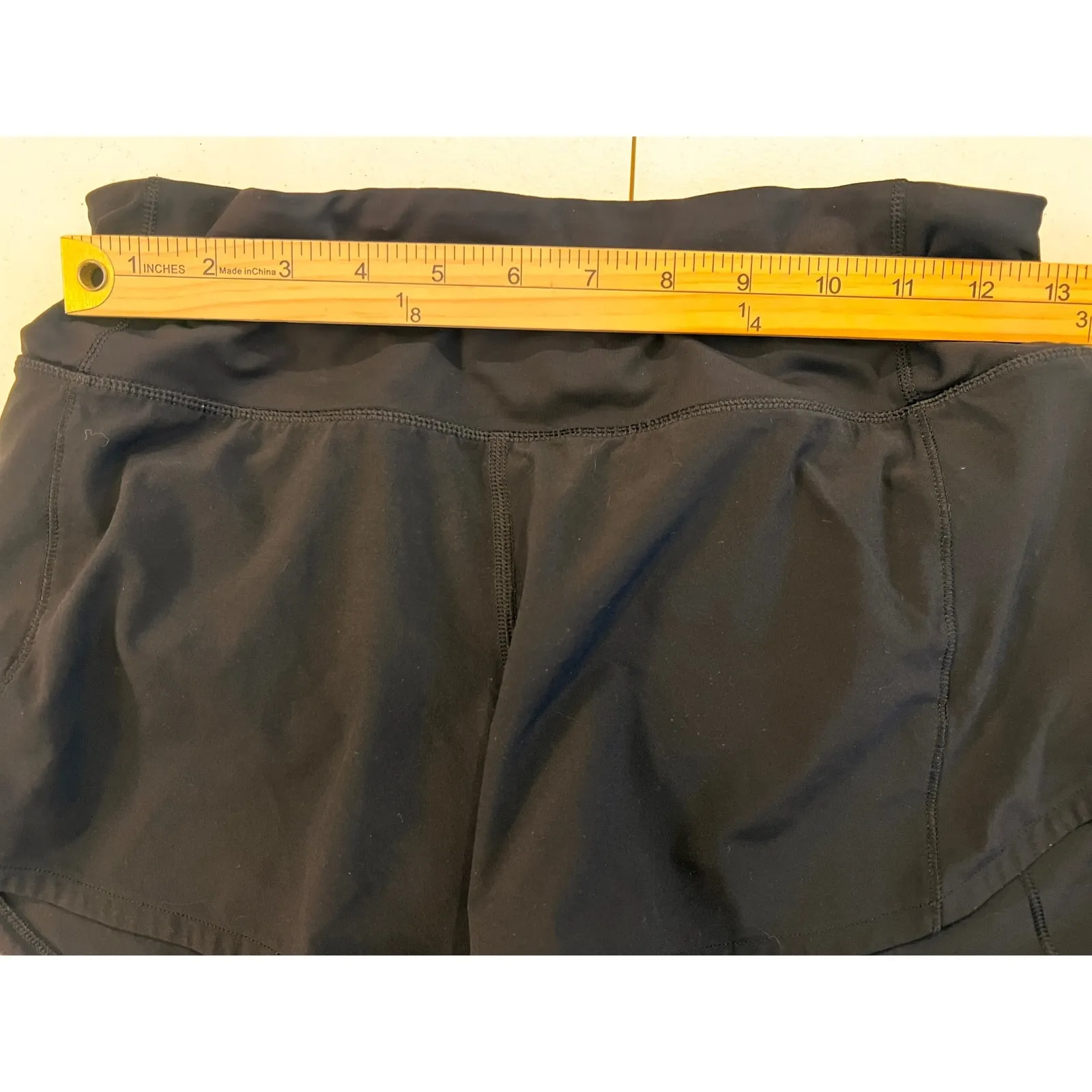 Lululemon Size 4 Tall Speed Up Short 4" Lined Pocket Black Running‎ Yoga W7AYMT - Image 10