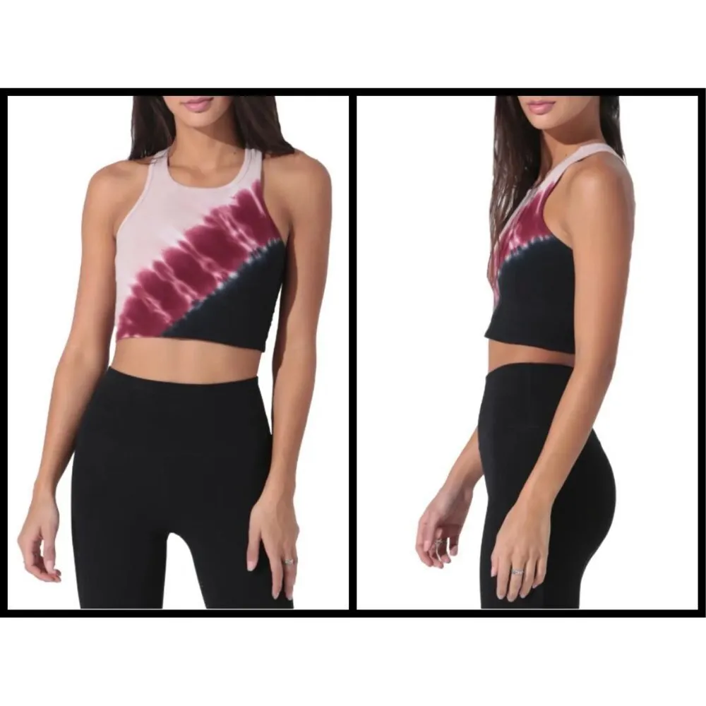 đź’•ELECTRIC & ROSEđź’• Bella Crop Bralette Crimson Beige & Onyx Tie - Image 7