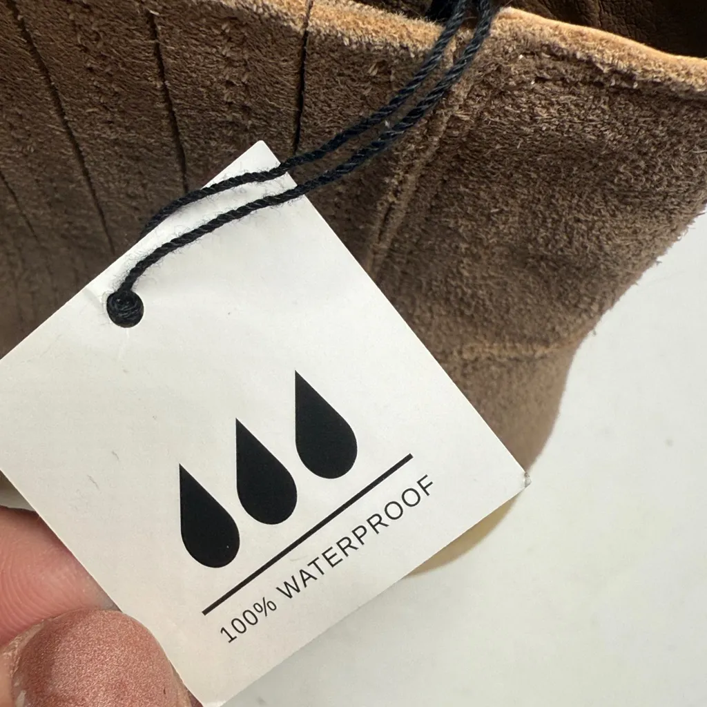 Dolce Vita Caster H2O Waterproof Lug Sole Platform Taupe Bootie Boot NEW Sz 10 Tan - Image 6