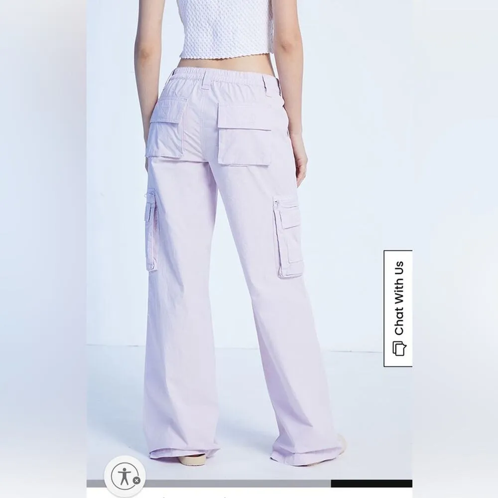 PacSun Lilac Low Rise Puddle Pants cargo baggy loose fit relaxed fit size S - Image 16