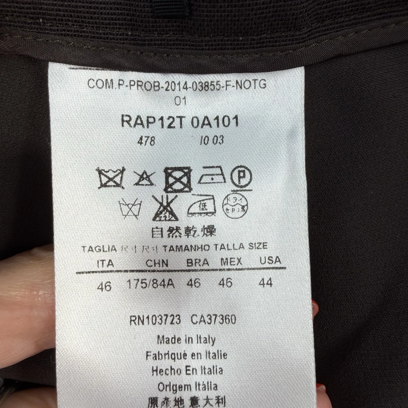 Giorgio Armani Sz 10 Silk Wide Leg Pants Brown Italian Satin Side Zip Designer - Image 7