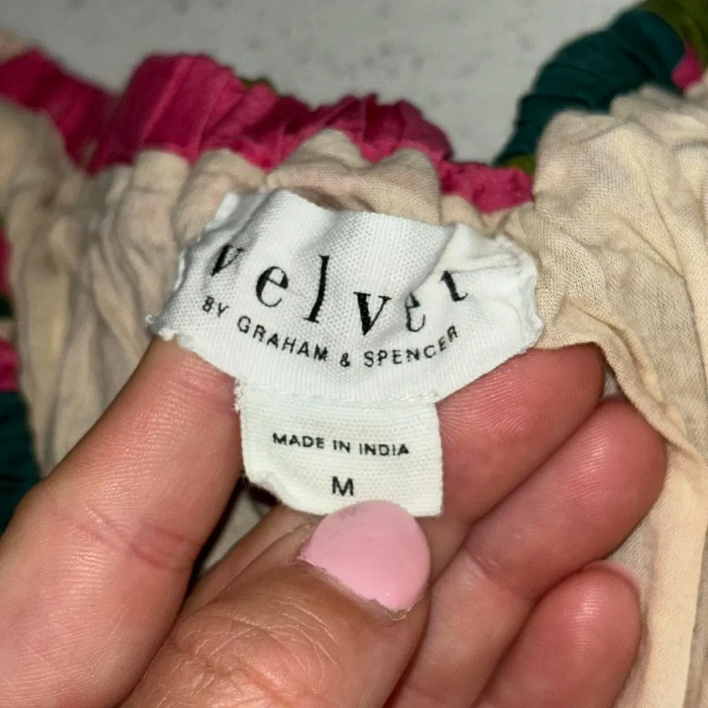 Velvet by Graham & Spencer Women's Britney Printed Silk Cotton Voile Top  - Image 5