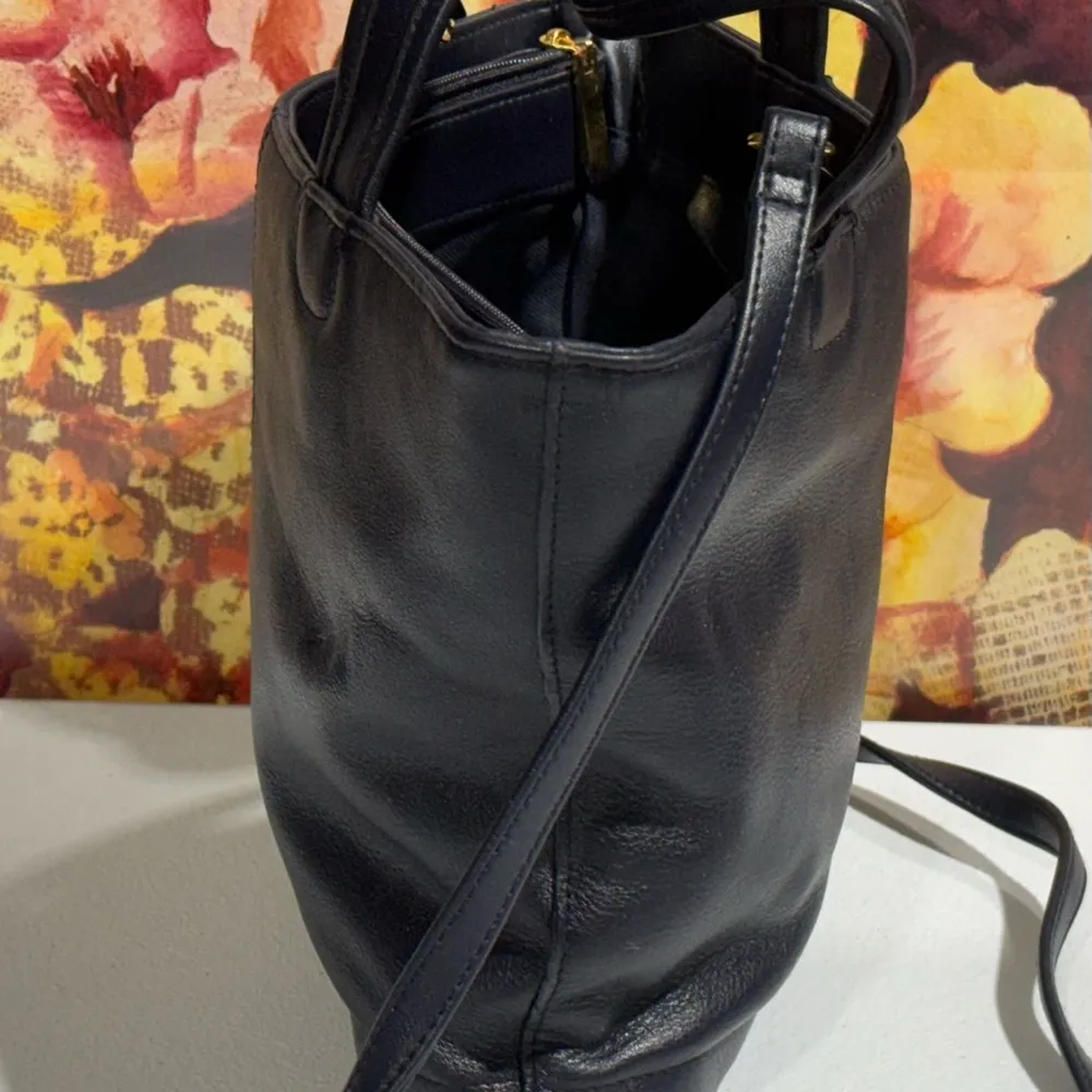 Jennifer Moore Blue Genuine Leather shoulder Bag Purse w Strap - Image 5