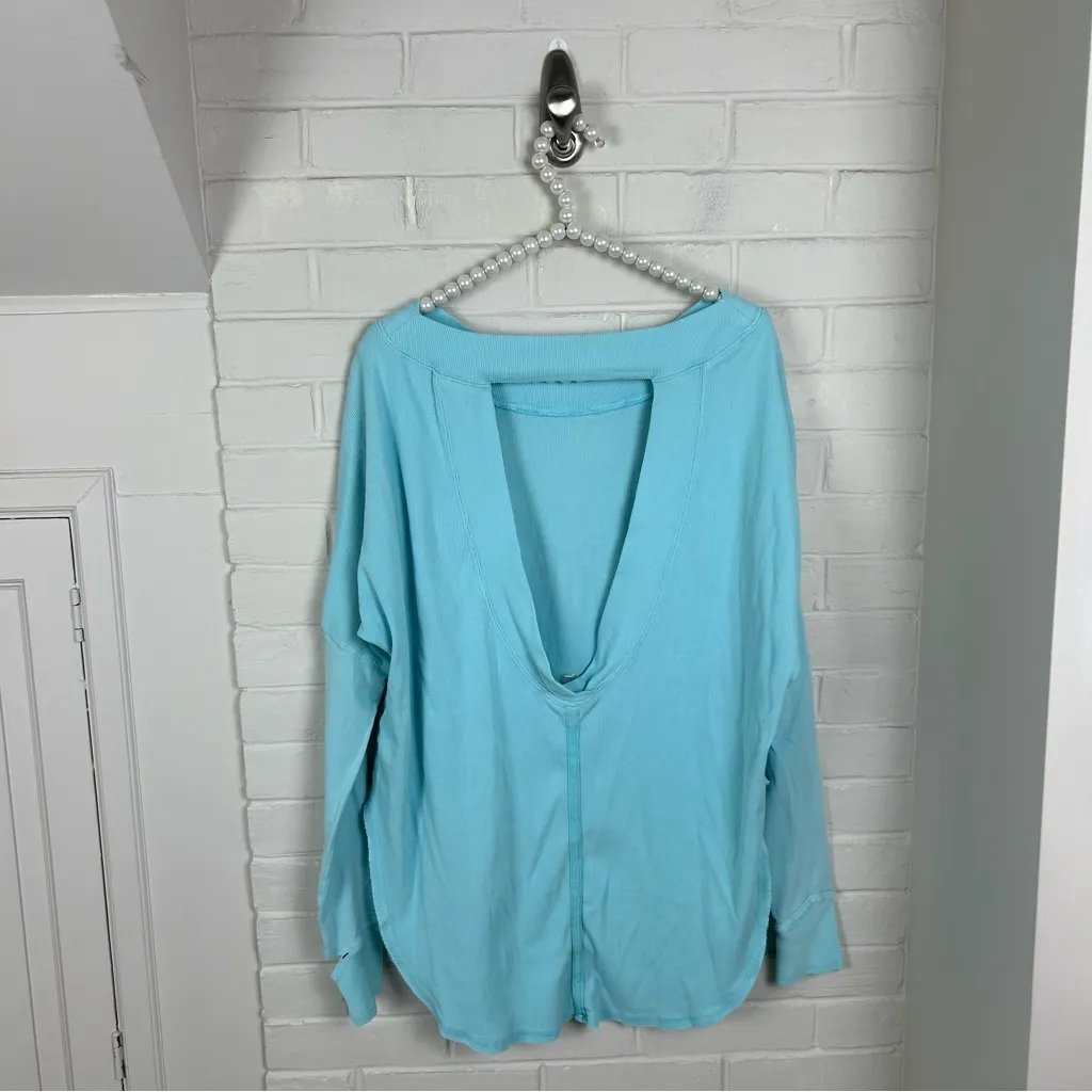 FP Movement Simply Layer Ribbed Long Sleeve Top Size S Blue - Image 14