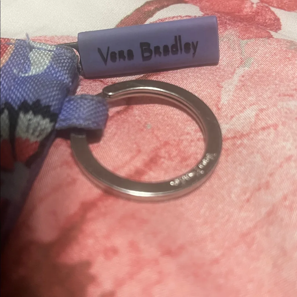 Vera Bradley Purple and Pink Keychain - Image 3