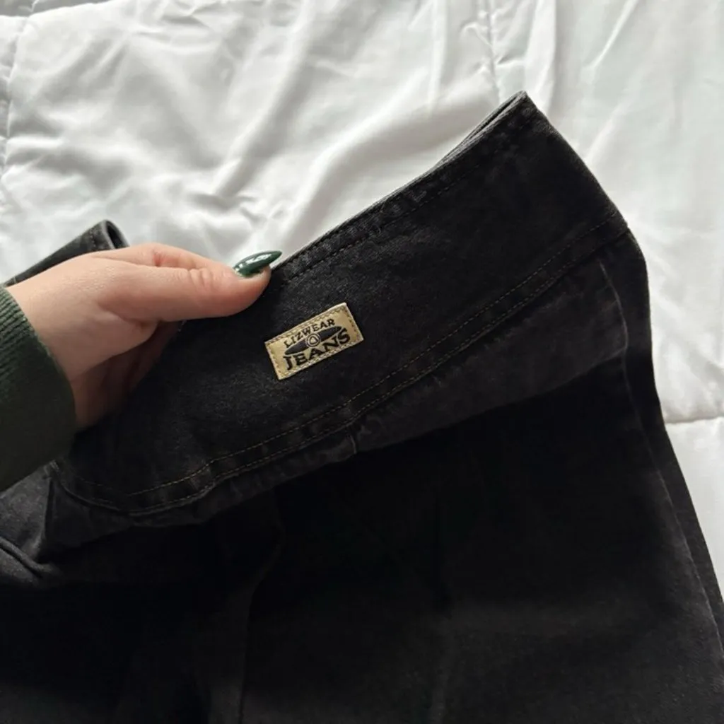 Vintage 80s 90s Y2K Lizwear Jeans Womens Black Denim Cotton High Rise Grunge Size undefined - Image 9
