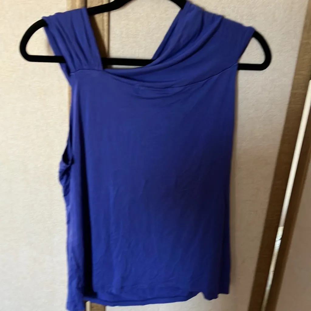FINAL MARKDOWN August silk Elegant Purple Sleeveless Top xl - Image 3
