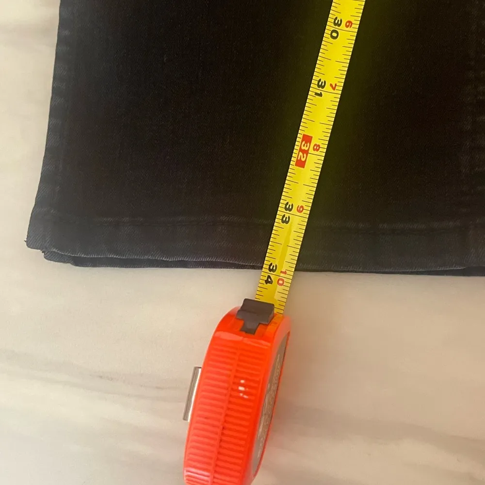 Indigo Rein Black High Rise Slim Jeans 15W31 L31 Raw Hem Stretch Tapered Women's - Image 6