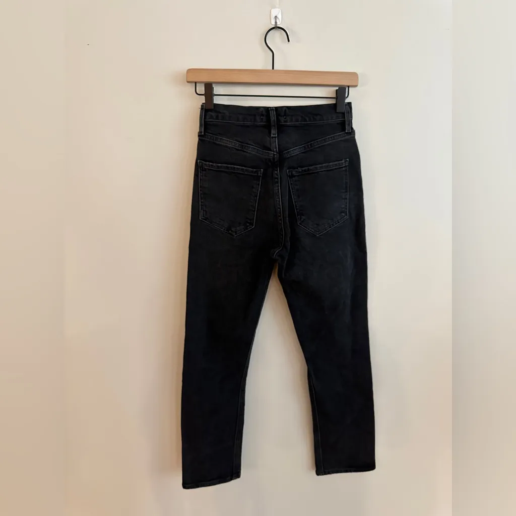 AGOLDE Riley High Rise Straight - Black - Size 23 - Image 16