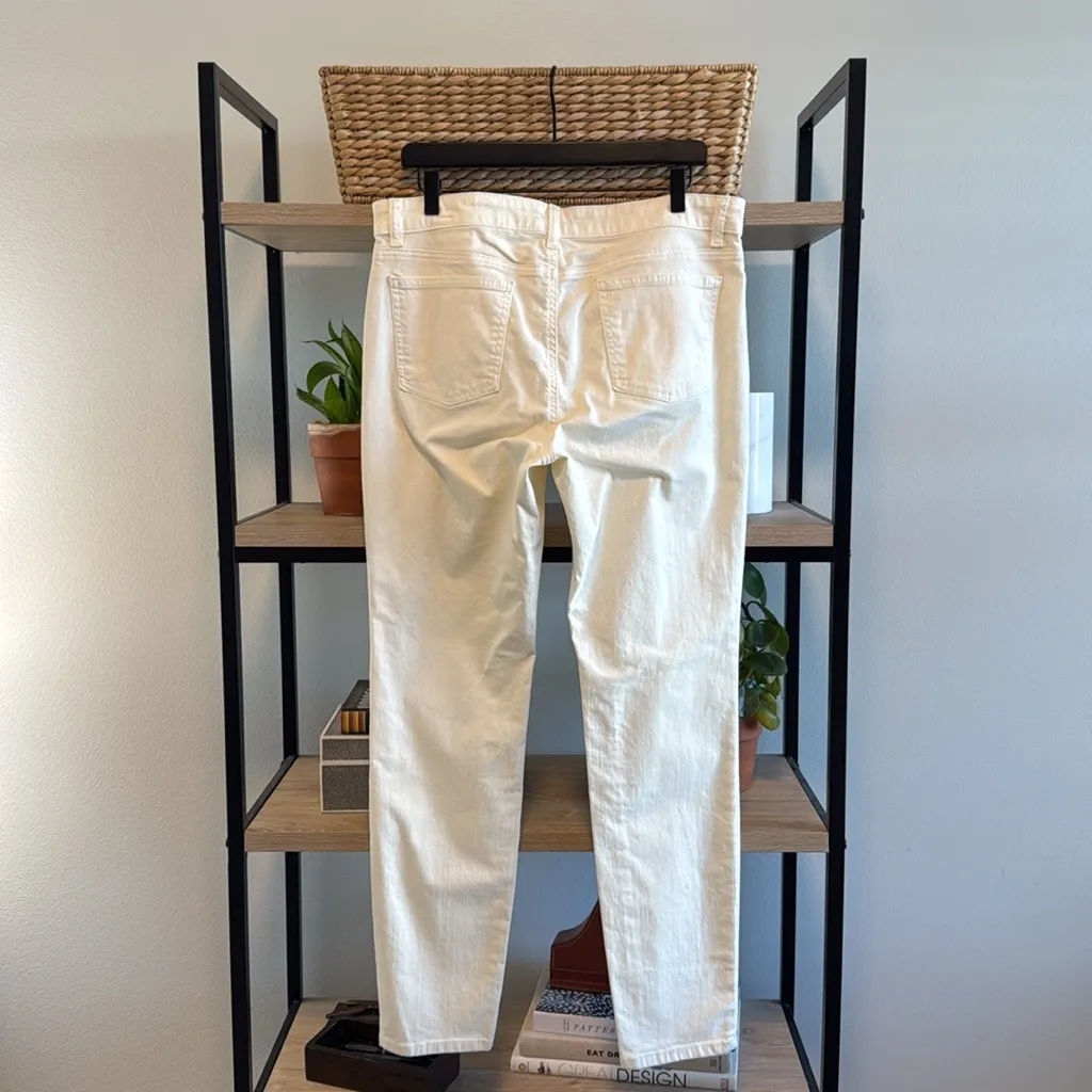 NWT Eileen Fisher Mid-Rise Ecru Cream Organic Stretch Cotton Skinny Jean, 14 - Image 6