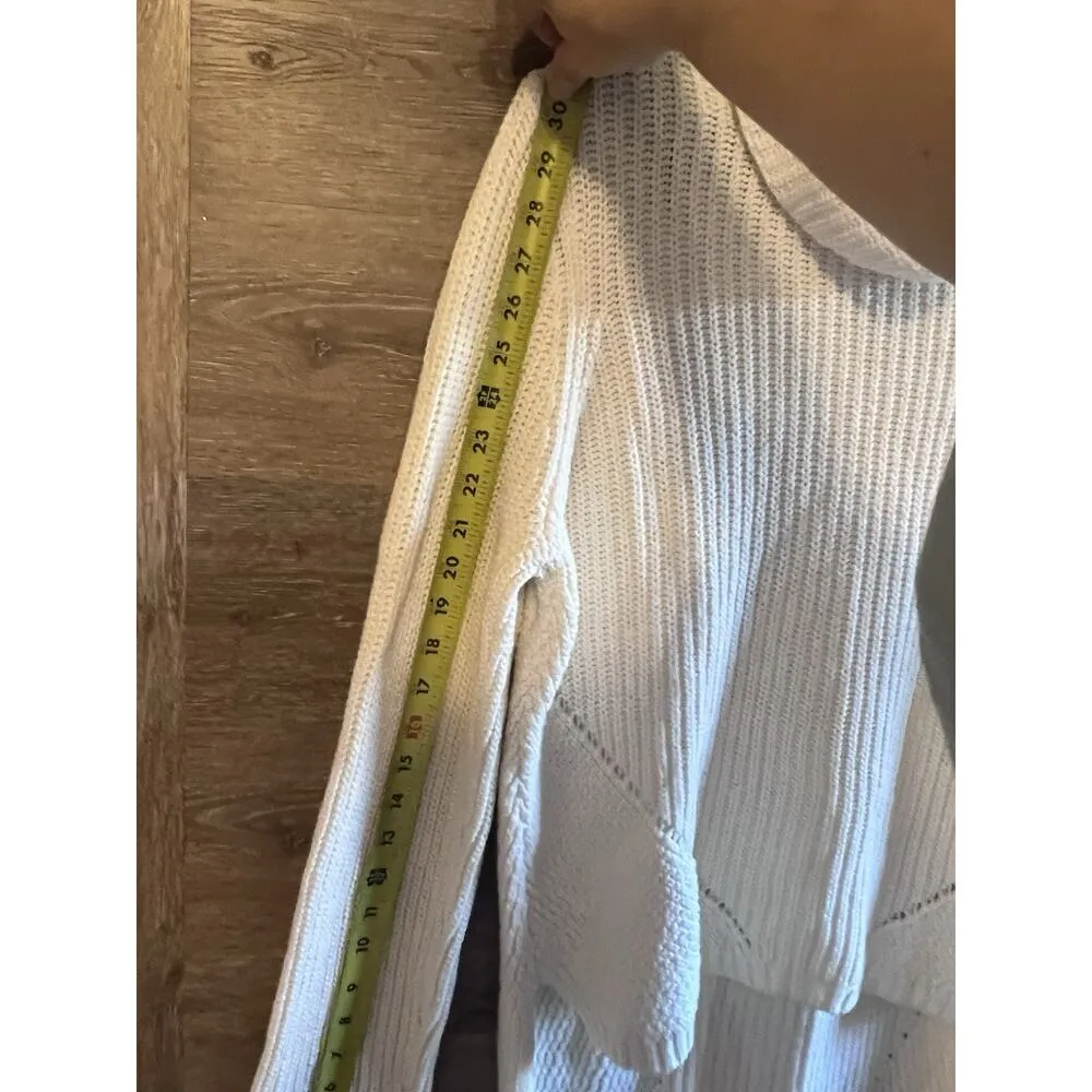 MOTH Anthropologie XL Ivory Chunky Knit Sweater Turtleneck Juliette Timeless - Image 8