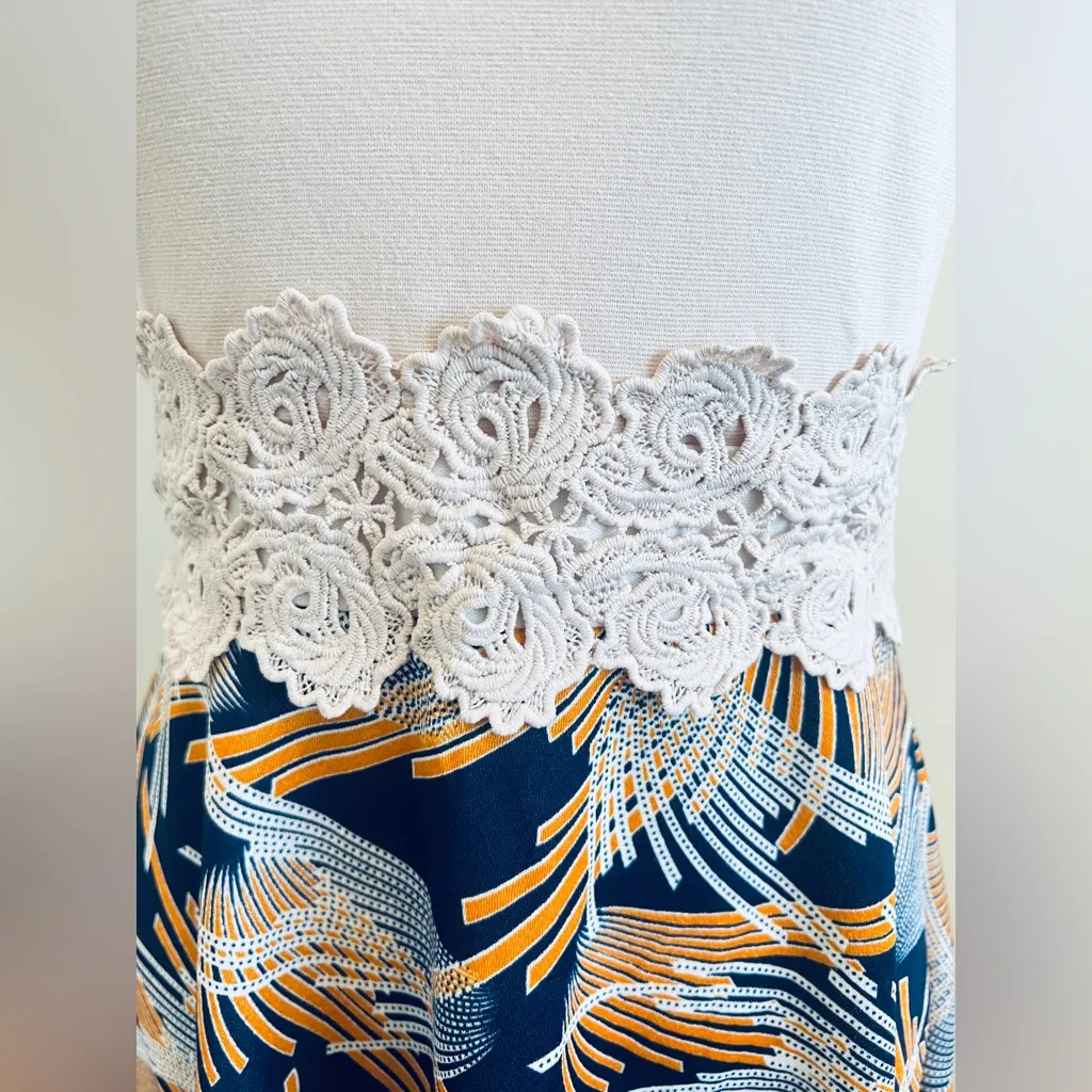 Vibrant Blue and Orange Dress Size M - Image 5