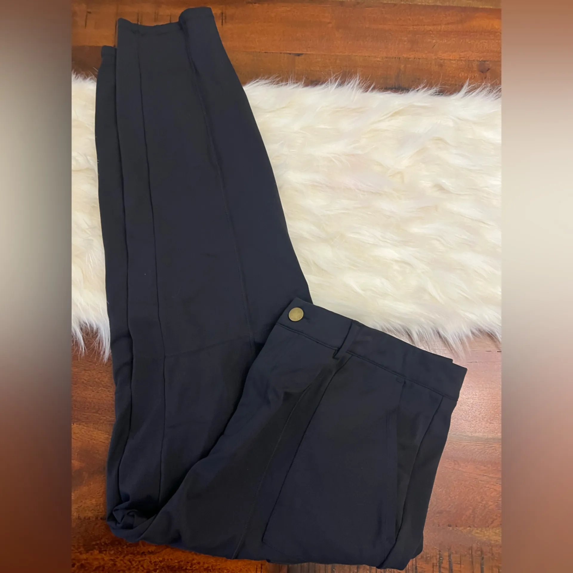 HALARA High Waisted Skinny Cargo Pants Black XL Stretchy 27” Inseam Pockets - Image 8