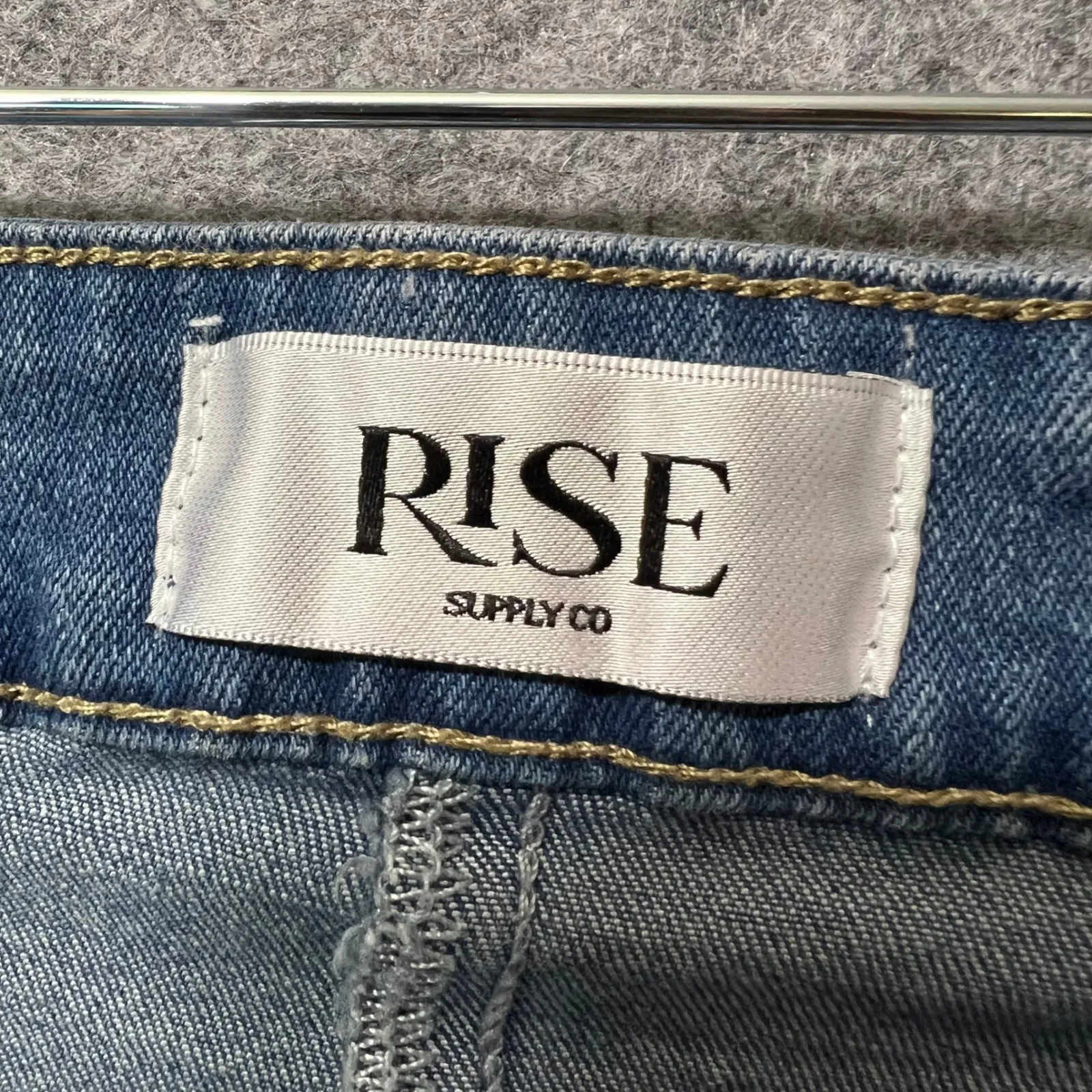 RISE Supply‎ Co Denim Mini Skirt Blue Cargo Pocket Mini Skirt Women Size 13 - Image 6