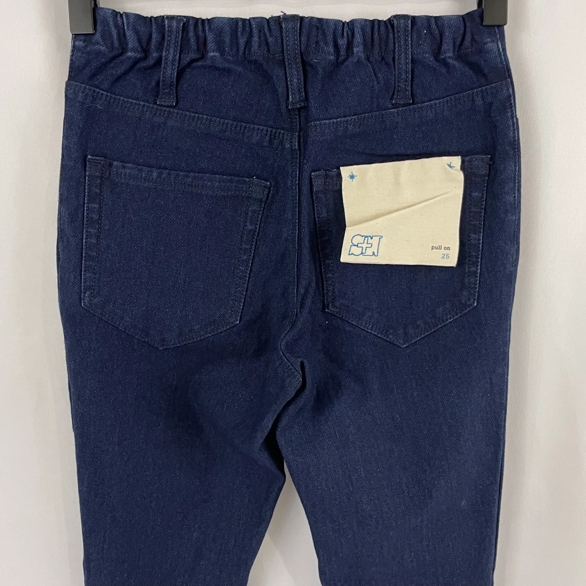 New Silence+Noise Dark Denim Jeggings Elastic Waist Pull On Skinny Jeans - Image 8