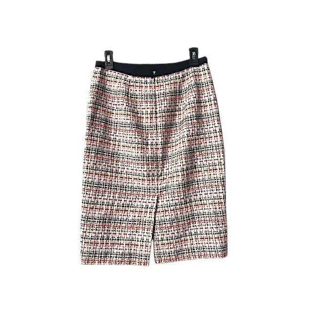 TALBOTS‎ Tweed Plaid Pencil Skirt 4 Multi Color Cotton Blend Work Preppy Classic - Image 12