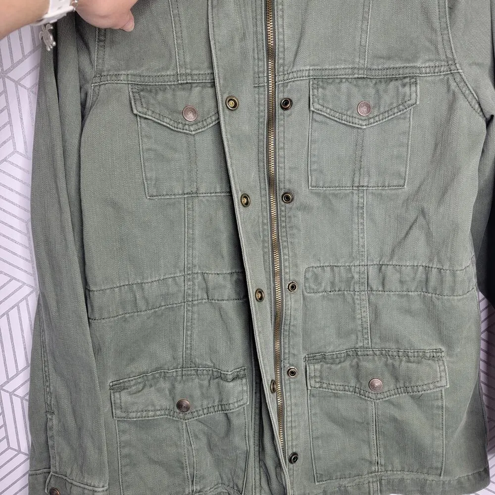 Levi's Utility Green Anorak Jacket Sz Medium - Image 3