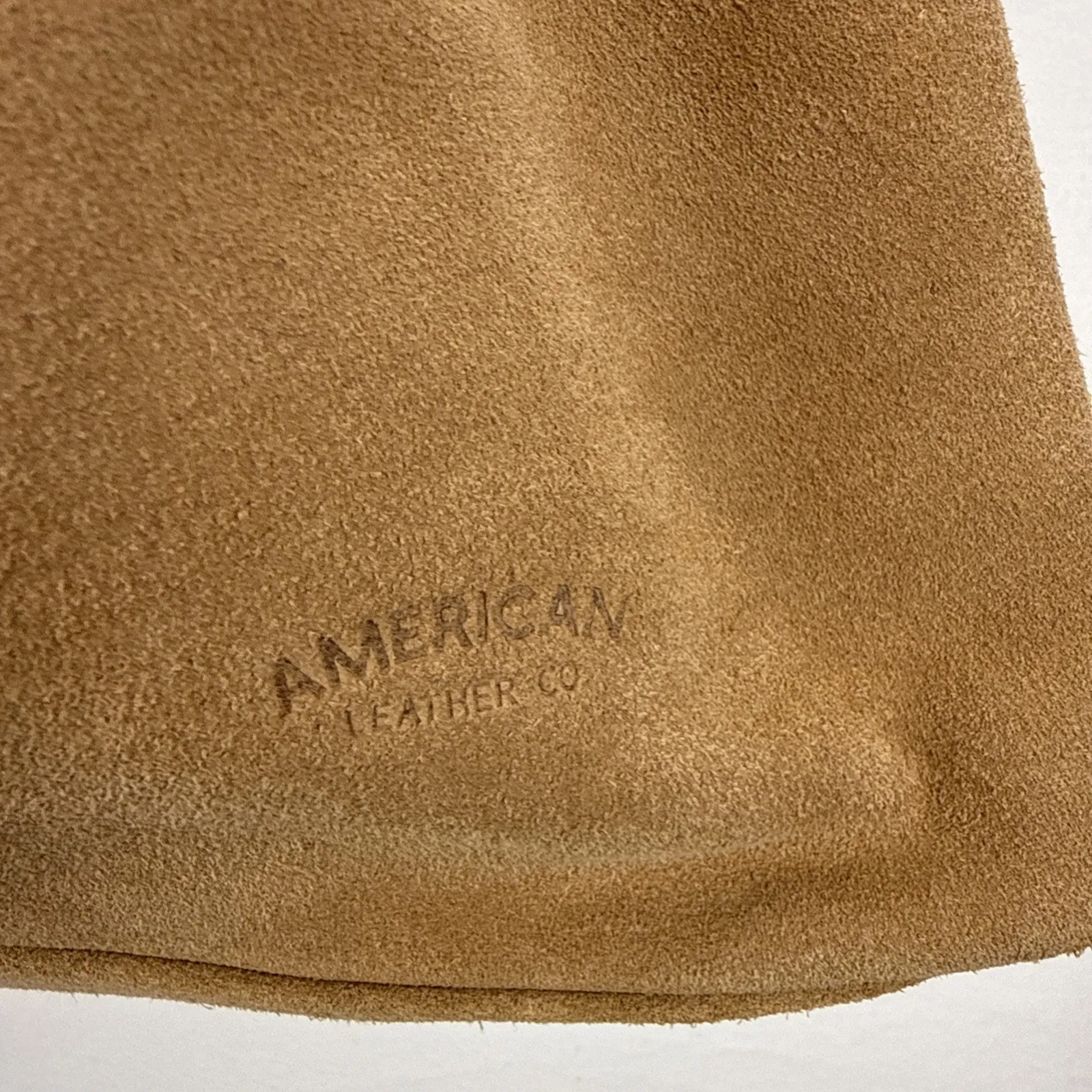 American Leather Co Marietta Knot Hobo Purse Shoulder Bag Cognac Suede Boho Tan - Image 3