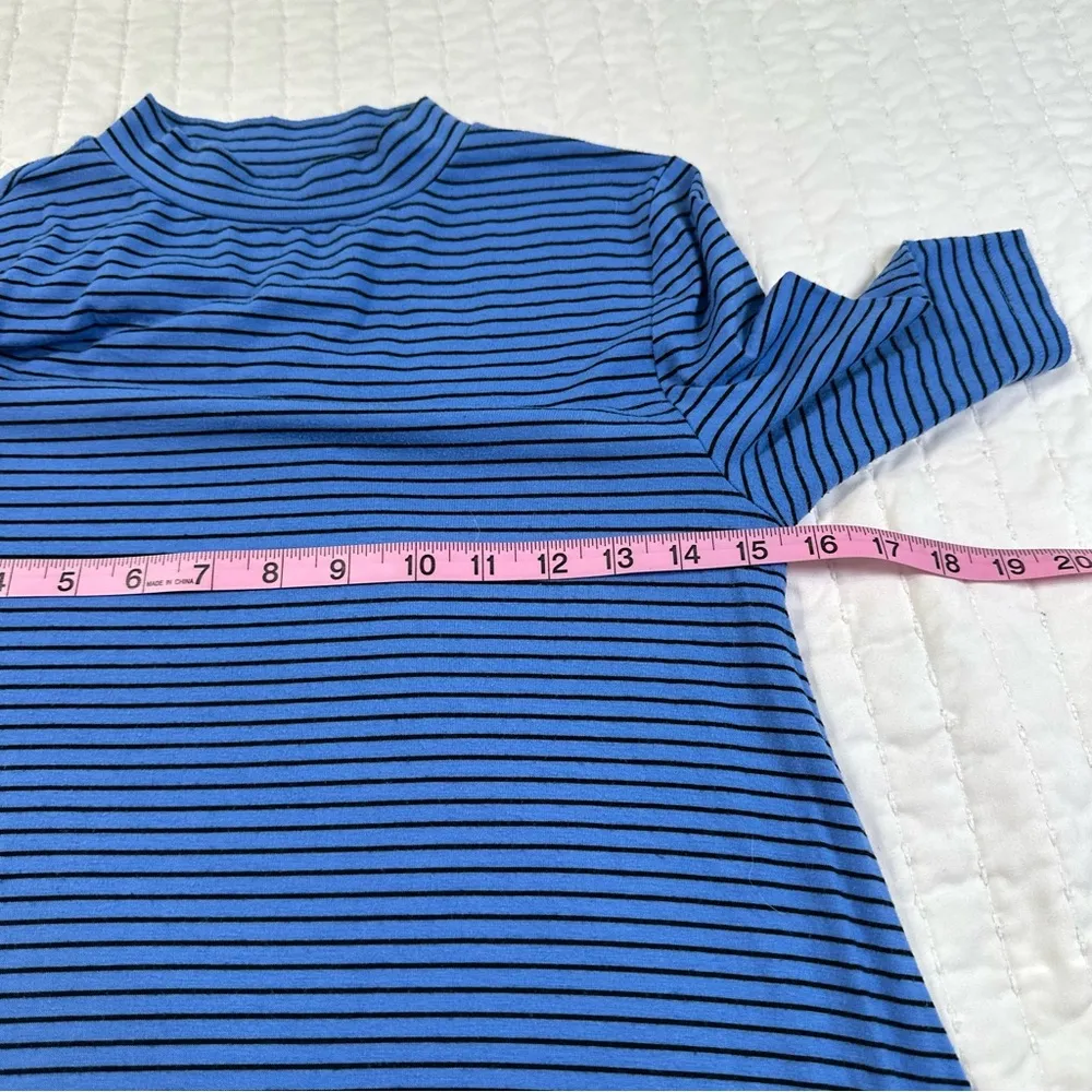 Apt. 9 Casual Blue and Black Striped Midi Dress - Image 5