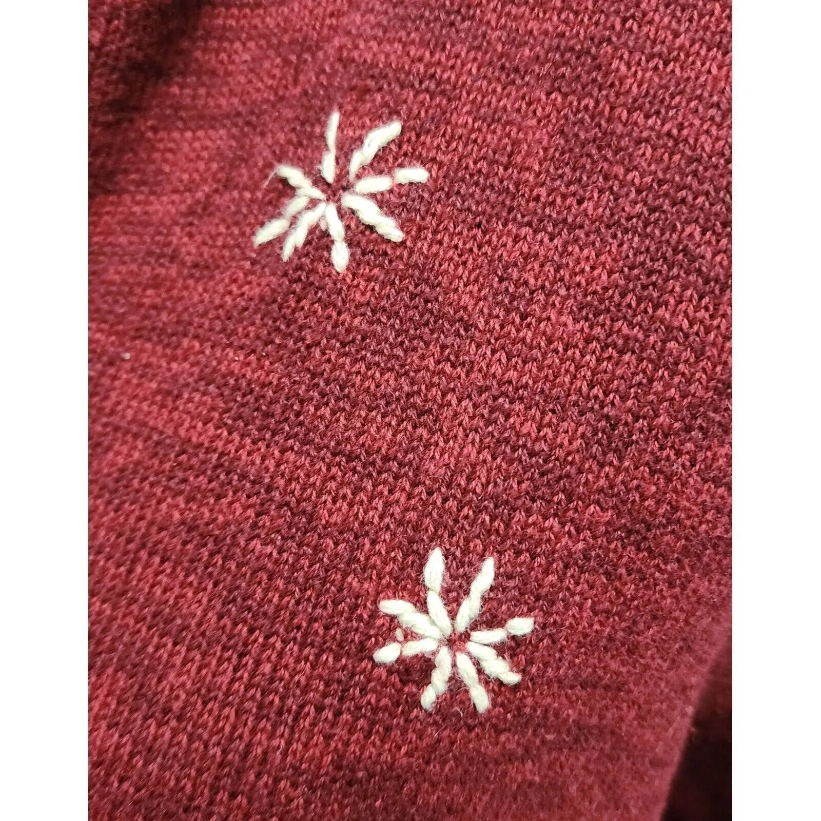 Woolrich Christmas Cardigan Snowman Embroidered Button Up Sweater L - Image 4