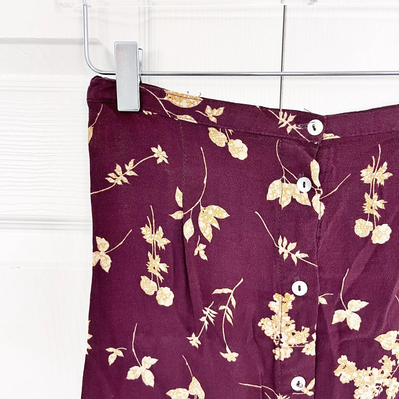 Kathy Ireland Vintage Button Front Floral Midi Skirt - Image 2