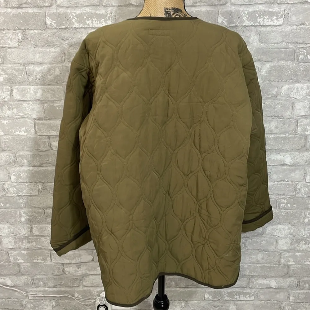 Knox Rose Olive Green Quilted Jacket - Image 5